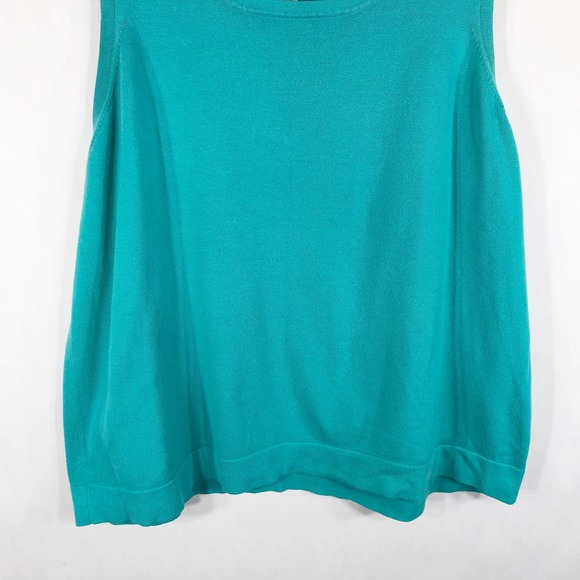 Avenue Plus Size 26 28 Tank Top Thick Knit Green Sleeveless Solid Scoop neck 310 - Picture 3 of 5